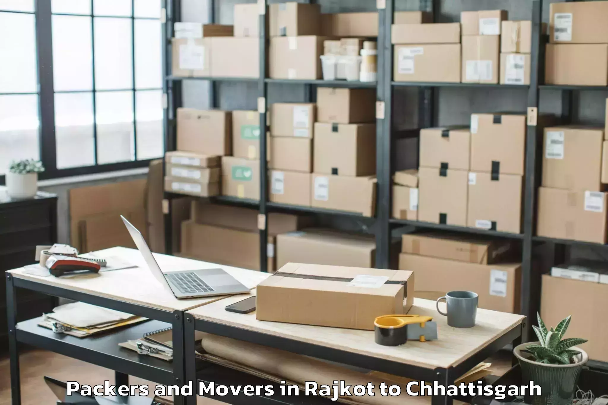 Get Rajkot to Akaltara Packers And Movers